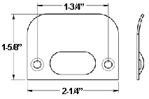 Deltana FLSP335 Strike Plate Dimensions